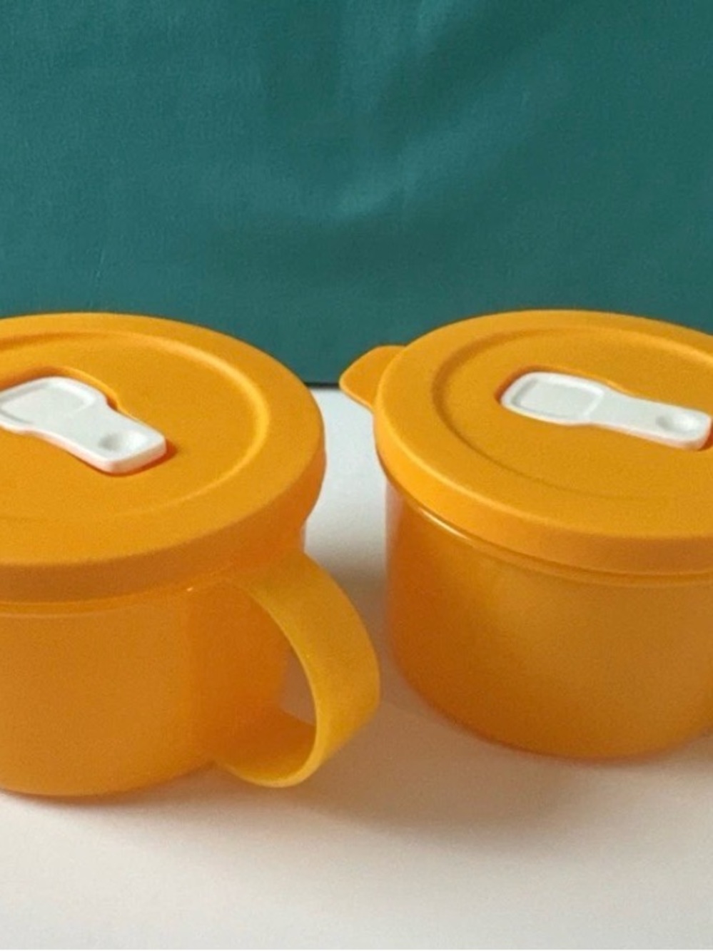 Tupperware Crystalwave Plus Soup Mug microwavable 2 cup / 500ml Set Of 2 New